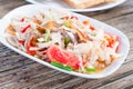 Thai spicy noodle salad Royalty Free Stock Photo