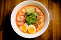 Thai spicy noodle soup Royalty Free Stock Photo