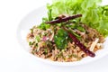 Thai spicy salad with minced and pork , thai food