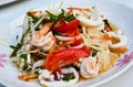 Thai spicy seafood salad. Royalty Free Stock Photo