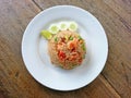 Thai Spicy Shrimp Paste Fried Rice Thai food Royalty Free Stock Photo