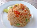 Thai Spicy Shrimp Paste Fried Rice Thai food Royalty Free Stock Photo