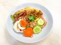 Thai spicy shrimp paste fried rice Royalty Free Stock Photo