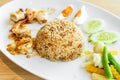 Thai Spicy Shrimp Paste Fried Rice Royalty Free Stock Photo