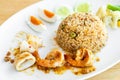 Thai Spicy Shrimp Paste Fried Rice Royalty Free Stock Photo