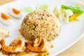 Thai Spicy Shrimp Paste Fried Rice Royalty Free Stock Photo