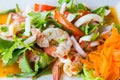 Thai spicy and sour seafood salad