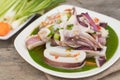 Thai Spicy Squid Salad Royalty Free Stock Photo