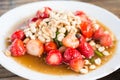 Thai spicy strawberry salad