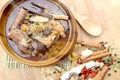Thai stew of pork and herbal soup, Royalty Free Stock Photo