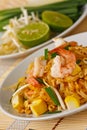 Thai stir-fried rice noodles (Pad Thai) Royalty Free Stock Photo