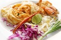 Thai stir-fried rice noodles (Pad Thai) Royalty Free Stock Photo