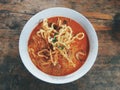 Thai stlye chicken curry noodle