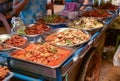 Thai street food in fresh market.