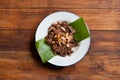 Thai street food Larb moo or Spicy minced pork