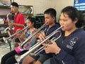 Thai students play instruments