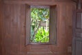 Thai-sty house looking through the window Royalty Free Stock Photo