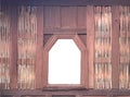 Thai style bamboo wall with window frame background Royalty Free Stock Photo