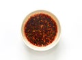 Thai style dipping spicy sauce for roasted or grilled food fish sauce and chilli or Nam Jim Jaew on white background Royalty Free Stock Photo