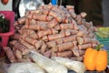 Thai Style ferment sausage Royalty Free Stock Photo
