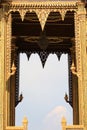 Thai style golden arch frame at thailand grand palace