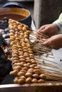 Thai style grilled meat ball Royalty Free Stock Photo