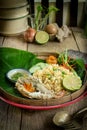 Thai style grilled river prawn fried rice Royalty Free Stock Photo