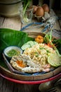 Thai style grilled river prawn fried rice Royalty Free Stock Photo