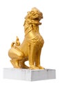 Thai style lion statue. Royalty Free Stock Photo