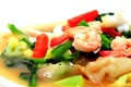 Thai style noodles with vegetables Royalty Free Stock Photo