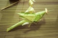 Thai style palm leaf grasshopper mobile handicraft Royalty Free Stock Photo