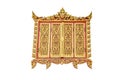 Thai style pattern design on wood Royalty Free Stock Photo