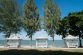 Thai Style Pavilion at Hua Hin Beach, Petchaburi, Thailand Royalty Free Stock Photo