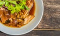 Thai Style pork leg pot stewed Royalty Free Stock Photo