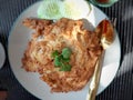 Thai style pork omelette with cucumber - image