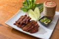 Thai style Pork steak Royalty Free Stock Photo