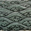 Thai style sea wave pattern Royalty Free Stock Photo