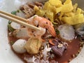 Thai style seafood noodles