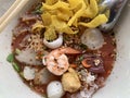 Thai style seafood noodles