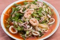 Thai style seafood salad Royalty Free Stock Photo