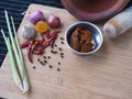 Thai style spices Southern Thai red curry. Royalty Free Stock Photo