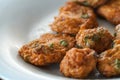 Thai style spicy fried fish cake Royalty Free Stock Photo