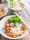 Thai style spicy Tomyam noodle soup