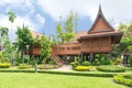 Thai style, Teakwood home in garden, Thailand