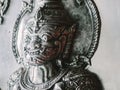 Thai style wall sculpture Royalty Free Stock Photo