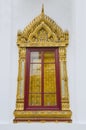 Thai style window at Emerald Buddha temple Royalty Free Stock Photo