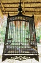 Thai style wooden bird cage