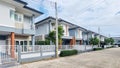 Thai Suburban area with modern family houses, newly build moder Royalty Free Stock Photo