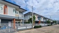 Thai Suburban area with modern family houses, newly built modern family homes Thailand, Thai family Royalty Free Stock Photo