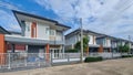 Thai Suburban area with modern family houses, newly built modern family homes Thailand, Thai family Royalty Free Stock Photo